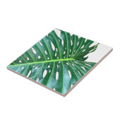 Palmblad, tropisch gebladerte, oerwoud regenwoud tegeltje (Zijkant)