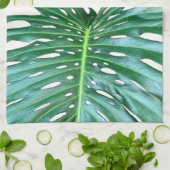 Palmblad, tropisch gebladerte, oerwoud regenwoud theedoek (Gevouwen)