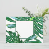 Palmblad, tropisch gebladerte personaliseren kaart (Staand voorkant)