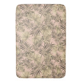 Palmblad tropische perzik roze en goud badmat (Voorkant Verticaal)