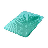 Palmblad - Turquoise en aqua Badmat (Gekanteld)