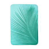 Palmblad - Turquoise en aqua Badmat (Voorkant Verticaal)