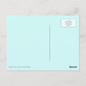 Palmblad - Turquoise en aqua Briefkaart (Achterkant)