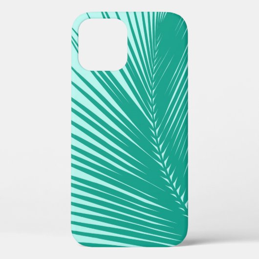 Palmblad - Turquoise en aqua Case-Mate iPhone Case (Achterkant)