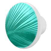 Palmblad - Turquoise en aqua Keramische Knop (Rechts)