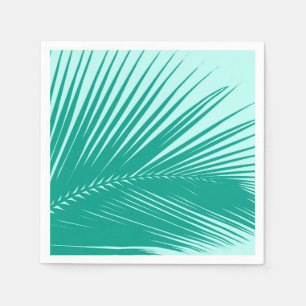 Palmblad - Turquoise en aqua Servet