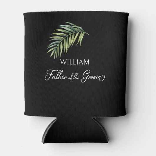 Palmblad Vader van de bruidegom Elke kleur Blikjeskoeler (Voorkant)