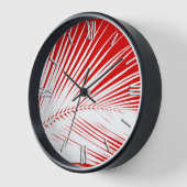 Palmblad - wit en donkerkoraal rood (Hoek)