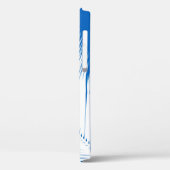 Palmblad - wit op kobaltblauw Case-Mate iPhone case (Achterkant / Links)