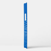 Palmblad - wit op kobaltblauw Case-Mate iPhone case (Achterkant / Rechts)