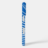 Palmblad - wit op kobaltblauw Case-Mate iPhone case (Achterkant / Rechts)