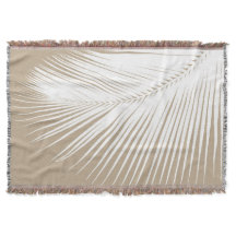 Palmblad - wit op taupettan