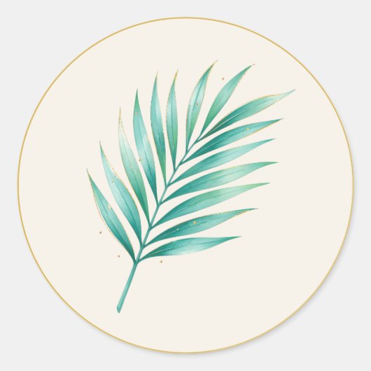 Palmblad Zomerfeest Sticker (Voorkant)