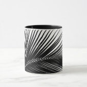 Palmblad - zwart-wit mok (Midden)