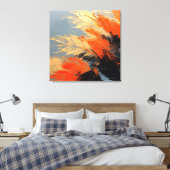 Palmbladeren – Abstracte Tropische Beweging Canvas Afdruk (Insitu (Slaapkamer))