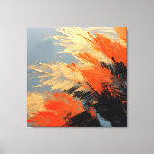 Palmbladeren – Abstracte Tropische Beweging Canvas Afdruk (Voorkant)