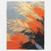Palmbladeren – Abstracte Tropische Beweging Fleece Deken (Voorkant)