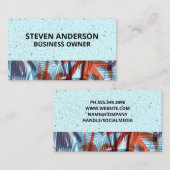 Palmbladeren | Blauwspiegel Visitekaartje (Voorkant / Achterkant)