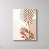 Palmbladeren, Boho Abstract Geometrische Kunst Canvas Afdruk (Voorkant)