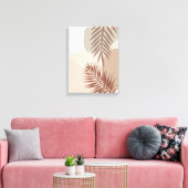 Palmbladeren, Boho Abstract Geometrische Kunst Canvas Afdruk (Insitu (Woonkamer))