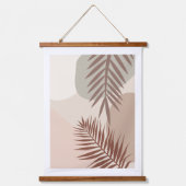 Palmbladeren, Boho Abstract Geometrische Kunst Hangend Wandkleed (Voorkant)