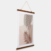 Palmbladeren, Boho Abstract Geometrische Kunst Hangend Wandkleed (Gebogen)