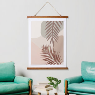 Palmbladeren, Boho Abstract Geometrische Kunst Hangend Wandkleed