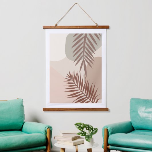 Palmbladeren, Boho Abstract Geometrische Kunst Hangend Wandkleed (Woonkamer)