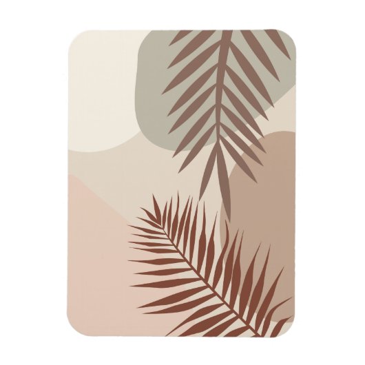 Palmbladeren, Boho Abstract Geometrische Kunst Magneet (Verticaal)