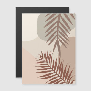 Palmbladeren, Boho Abstract Geometrische Kunst Magnetische Uitnodiging