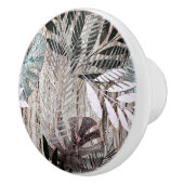 Palmbladeren, bomen, tropisch, botanisch keramische knop (Rechts)