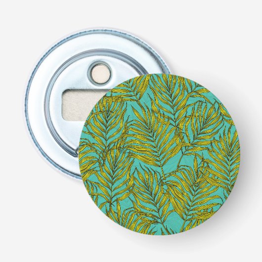 Palmbladeren Button Flesopener (Voorkant)