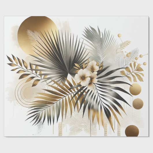 Palmbladeren Cadeaupapier (Vlak)