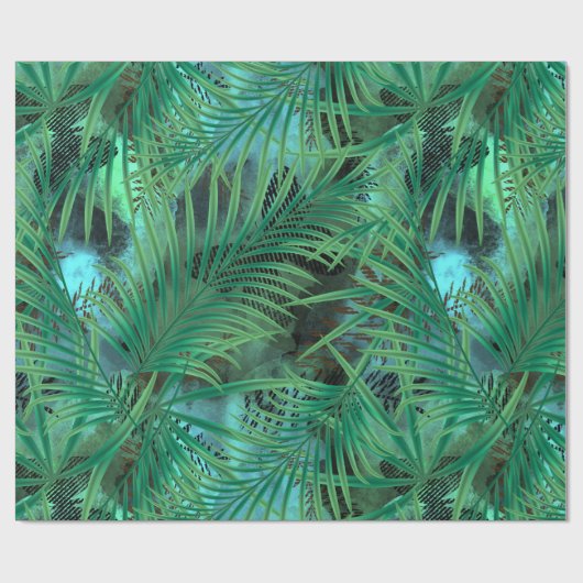 Palmbladeren Cadeaupapier (Vlak)
