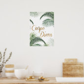 Palmbladeren Carpe Diem Poster (Keuken)
