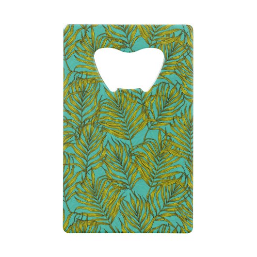 Palmbladeren Creditkaart Flessenopener (Voorkant)