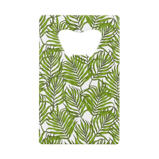 Palmbladeren Creditkaart Flessenopener (Voorkant)