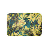 Palmbladeren: donker  tropisch badmat (Voorkant)