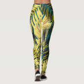 Palmbladeren: donker  tropisch leggings (Achterkant)