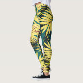 Palmbladeren: donker  tropisch leggings (Links)