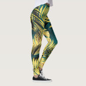 Palmbladeren: donker  tropisch leggings (Rechts)