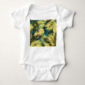 Palmbladeren: donker  tropisch romper (Voorkant)