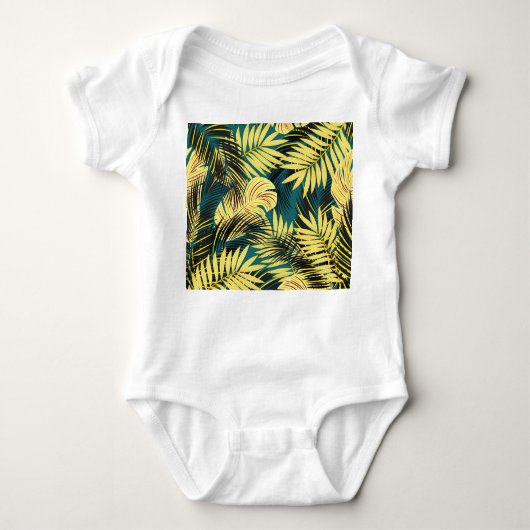Palmbladeren: donker tropisch romper (Voorkant)