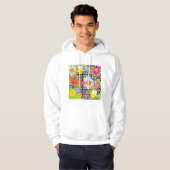 Palmbladeren en -bloemen hoodie (Voorkant volledig)