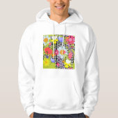 Palmbladeren en -bloemen hoodie (Voorkant)