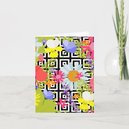 Palmbladeren en -bloemen kaart (Voorkant)