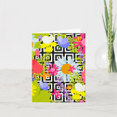 Palmbladeren en -bloemen kaart