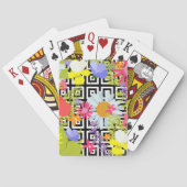 Palmbladeren en -bloemen pokerkaarten (Achterkant)