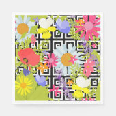 Palmbladeren en -bloemen servet (Voorkant)