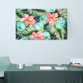 Palmbladeren en -bloemen spandoek (Beurs)